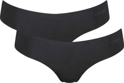 Image de Sloggi String femme, lot de 2 - Zero Microfibre 2.0 string hip, microfibre, uni noir XS