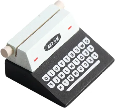 Productafbeelding van Houten Schrijfmachine - Mini Typemachine - Decoratief Object - Miniatuur Model - 20 g - Zwart