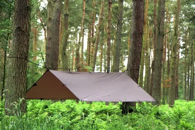 Obrázok produktu pre DD Hammocks DD Plachta 3 x 3 m Coyote Brown Rain Canopy Príslušenstvo
