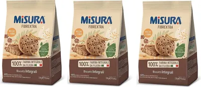 Produktbild von 3x Misura Fibrextra Integrali Vollkorn kekse 330g biscuits cookies