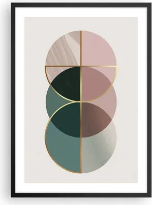 Produktbild von Gerahmtes Poster - Schwarzer Rahmen - Abstraktion Räder Minimalismus - 50x70 cm - Wand Bild - Wanddeko - Wandbilder - Kunstposter - Wandposter - Bilderrahmen - Bilder - Kunstdruck - P2BPA50x70-4399