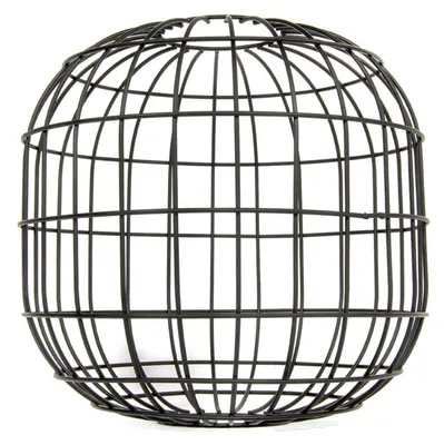 Produktbild von CJ Wildlife Schutzkäfig für Futtersäule Vögel - passend für Apollo (3 Öffnungen) - pulverbeschichtetes Metall Ø 28 x H 28 cm - Click & Go-System - schwarz