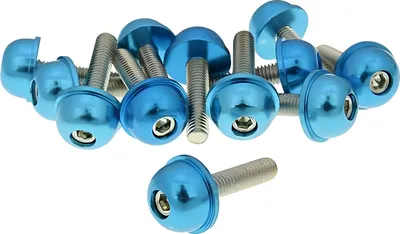 Immagine prodotto di Set di viti 12 pezzi tappo in alluminio blu - M5x20