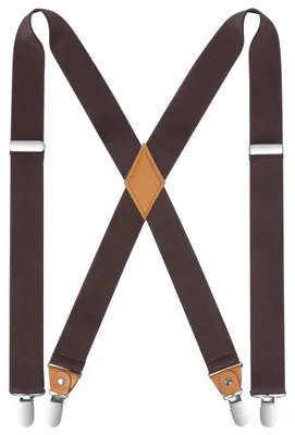 Productafbeelding van Bretels - Heren - 3,5 cm breed - X-vorm met 4 clips - Elastisch en verstelbaar