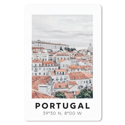 Produktbild von MuchoWow® Mauspad Mousepad Portugal - Rot - Skyline 40x60 cm - Mousepads - Maus Mat - Pad - Mausunterlage - Schreibtisch Accesoire