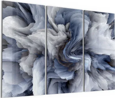Produktbild von DEQORI Glasbild Echtglas 3x50x100 cm 'Abstrakte Tiefen' Wandbilder XXL groß