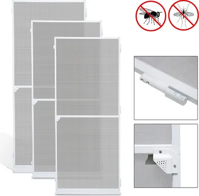 Produktbild von Jopassy sieťka proti hmyzu sieťka na dvere hliníkový rám sieťka proti komárom sieťka proti hmyzu gáza 120 x 210 CM