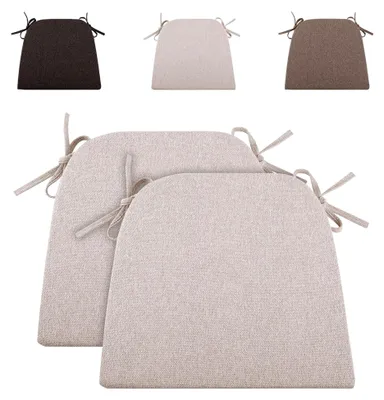 Produktbild von Stuhlkissen 43 x 41 cm für Gartenstühle mit Bändern (2 Stück, beige)