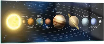 Produktbild von Bilder auf glas - Kosmos Planet - 140x50cm - Glasbilder - Wandbilder - Kunstdruck - zum Aufhängen bereit - Wanddekoration aus Glas - Glas Bilder - Wandbild auf Glas - Einteilig - GAB140x50-3650