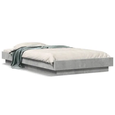 Obrázok produktu pre vidaXL Rám postele s LED betónom sivý 75x190 cm materiál na báze dreva