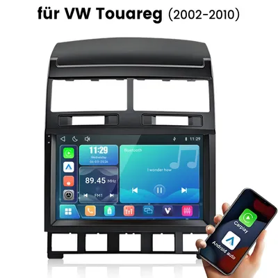 Image de Junsun Autoradio Linux pour VW Touareg (2002–2010) – CarPlay et Android Auto, Bluetooth, VI-LINK, Plug and Play