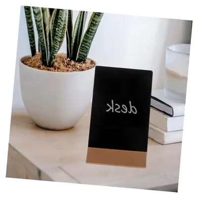 Produktbild von Kreidetafel mit Ständer Wiederbeschreibbare Kleine Schiefertafel für Tischdekoration und Preisschilder Stabile Holzplatte für Restaurant Party und DIY Beschriftung