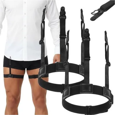 Produktbild von Verstellbare Hosenträger für Herren - Schwarz, rutschfest, elastisch