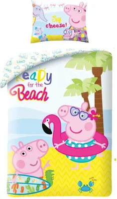 Obrázok produktu pre HALANTEX Obliečky vo vaku Peppa Pig pláž  Bavlna, 140/200, 70/90 cm