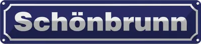 Produktbild von vianmo Blechschild 10x46 cm Schönbrunn