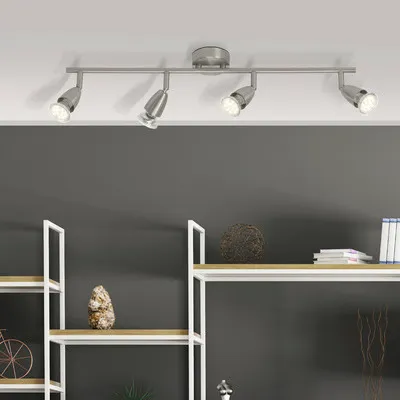 Produktbild von BRILLIANT Lampe Amalfi LED Spotrohr 4flg eisen | 4x LED-PAR51, GU10, 3W LED-Reflektorlampen inklusive, (250lm, 3000K) | Köpfe schwenkbar