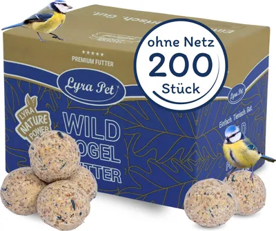 Produktbild von 200 Stk. Lyra Pet® Premium Meisenknödel ohne Netz à 85 g