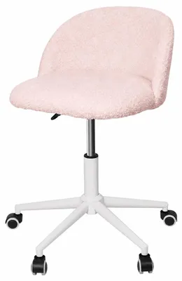 Immagine prodotto di Scrivania e sedia da trucco - Sedia da ufficio - Regolabile in altezza - Imbottita - Girevole - Con rotelle - Rosa