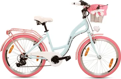 Obrázok produktu pre Dámsky mestský bicykel Goetze Mood 24" – 6 rýchlostí, oceľový rám 14", košík