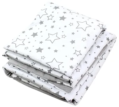 Produktbild von TupTam Kinder Gemusterte Bettdecken Set Ganzjahresdecke Bettdecke Kopfkissen Flachkissen 2tlg., Farbe: Graue Galaxie, Größe: 135x100 cm