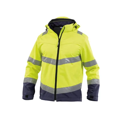Immagine prodotto di DASSY® Malaga giacca softshell alta visibilità NEON YELLOW/DARK BLUE taglia L lunghezza: STANDARD