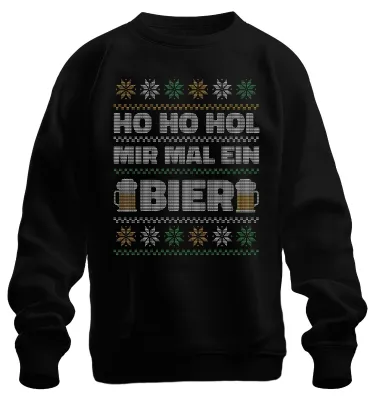 Obrázek produktu pro Ho Ho Get me a beer - Ošklivý vánoční svetr Vánoční svetr Uni, černý, L