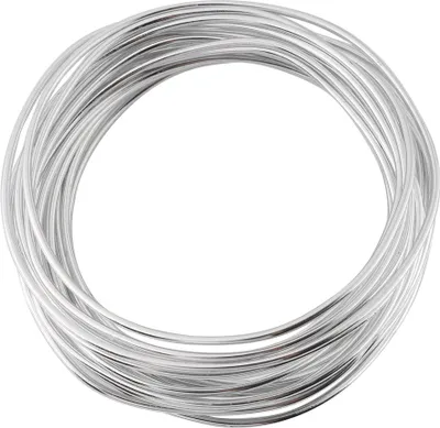 Produktbild von 5 Meter / Rollen 2 mm runde Oxidation Aluminiumdraht DIY -Zubehör für Schmuckherstellung (Silber)