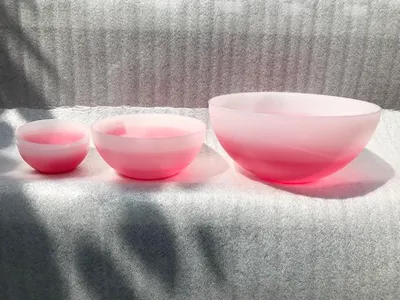 Produktbild von TOP 4 tlg SET Salatschüssel Schüssel Party Retro Crystal way Party Retro  4,9  1,75  2 x 0,25 l Rot Burgunder