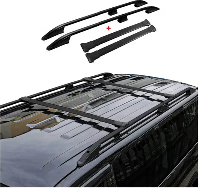 Zdjęcie produktu dla Relingi dachowe + bagażnik dachowy do Ford Tourneo Transit Courier 2012-2024 aluminium czarne