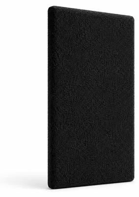 Immagine prodotto di LIKMA Pannello Imbottito Da Parete Bouclé Nero 110x50 cm , Cuscino Decorativo Modulare, Testiera Letto, Tessuto Quelle