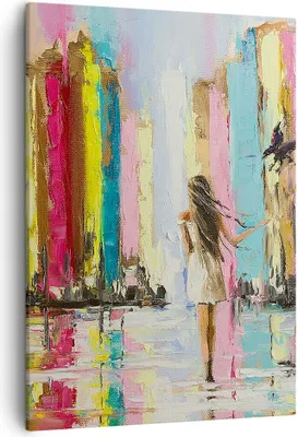 Produktbild von Bild auf Leinwand - Leinwandbild - Einteilig - Mädchen Vogel - 50x70cm - Wand Bild - Wanddeko - Wandbilder - Leinwanddruck - Kunstdruck - Wanddekoration - Leinwand bilder - Wandbild - PA50x70-3441