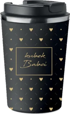 Obrázok produktu pre Prémiový čierny termohrnček DARČEK PRE OMA Omatag KT_169