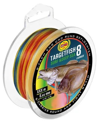 Produktbild von WFT Schnur Targetfish 8 Surf & Deep Sea Multicolor Länge 300m ø 0,20mm