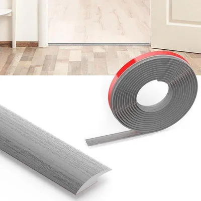 Produktbild von Selbstklebender Übergangsprofil, 1,2m x 3cm PVC, grau, für Bodenbeläge