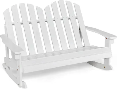 Produktbild von Famanu Schommelbank für 2 Kinder - Wetterbeständige Gartenbank aus Holz