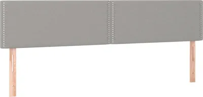 Image de vidaXL Têtes de lit 2 pcs. Gris clair 100x5x78/88 cm Tissu