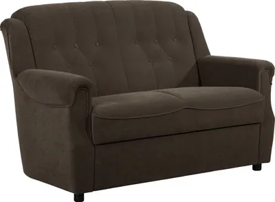 Produktbild von Max Winzer Sofa 2-Sitzer Freiburg - Flockstoff braun - Maße: 133 x 83 x 89 cm