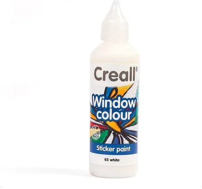 Produktbild von Creall Fensterfarbe Weiß – 80 ml