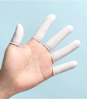 Produktbild von Silikon- und Latex-Vingertimer - Fingerbeschutzung und -schutzkappen aus Gel - Wegwerfvinger - Antistatisches