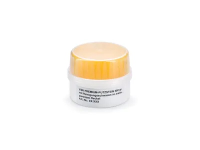 Produktbild von Naber Edelstahl Systempflege 500 g / Putzstein mit Reinigungsschwamm / Spülenpflege / Edelstahlpflege