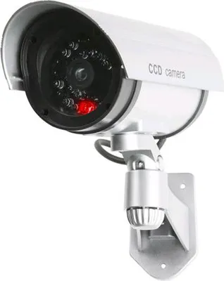 Zdjęcie produktu dla Atrapa kamery zewnętrznej, migające światło LED, naklejka Security System