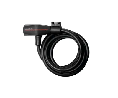 Produktbild von Trelock Spiralkabelschloss 180 cm D 8 mm SK 108/180 schwarz mit Halter ZK 108