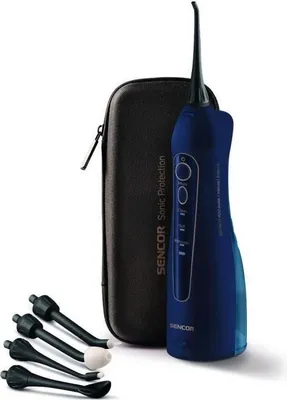 Image de Irrigateur Oral Sencor SOI 1210BL, 150 ml Réservoir, 3 Modes, 5 Embouts, Batterie Li-ion