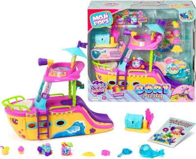 Image de Moji Pops Boat Party Set de jeu Boat Party avec 2 figurines exclusives et accessoires