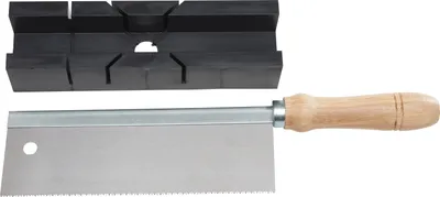 Produktbild von Gehrungs Schneid Satz 2-teilig mit Feinsäge 200 mm und Schneidlade 245 mm für 90°/45° Winkel
