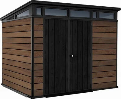 Produktbild von KETER Pent Signature Horizontales Gartenhaus, 9 x 7, 279 x 226 x 216 cm, Braun, 259818