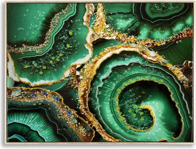 Zdjęcie produktu dla o Ferretti fototapeta ścienna Smeraldy 82x4x62 cm zielone złoto