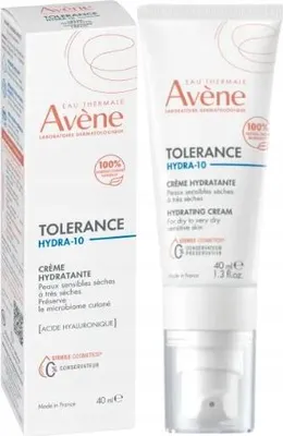 Produktbild von Avene Tolérance Hydra-10 Feuchtigkeitscreme, Body-BB-Creme, 40 ml, Weiß, Feuchtigkeitsspendend, trockene Haut, Tube