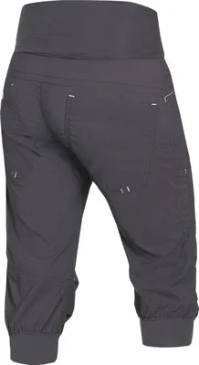 Dunkelgraue NOYA SHORTS für Damen von Ocun; mit elastischem Bund und Taschen; geeignet für Klettern und Bouldern.