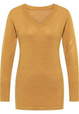 Image de Pull pour femme EVER - Jaune moutarde, XL/XXL